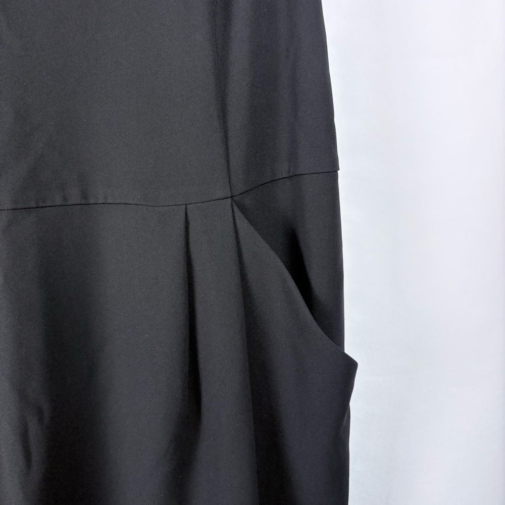 St. John Black Knit Dress with Silk Lining Size 14 - Picture 4 of 9